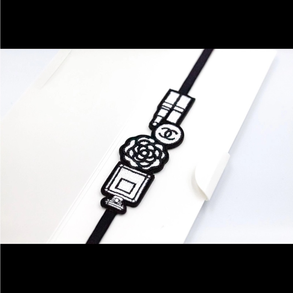 Chanel Monochrome Embroidered Bookmark - Picture 2 of 3